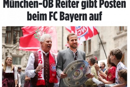 开云入口-德媒：被曝年赚7.5万欧支持率暴跌 慕尼黑市长辞去在拜仁全部职务